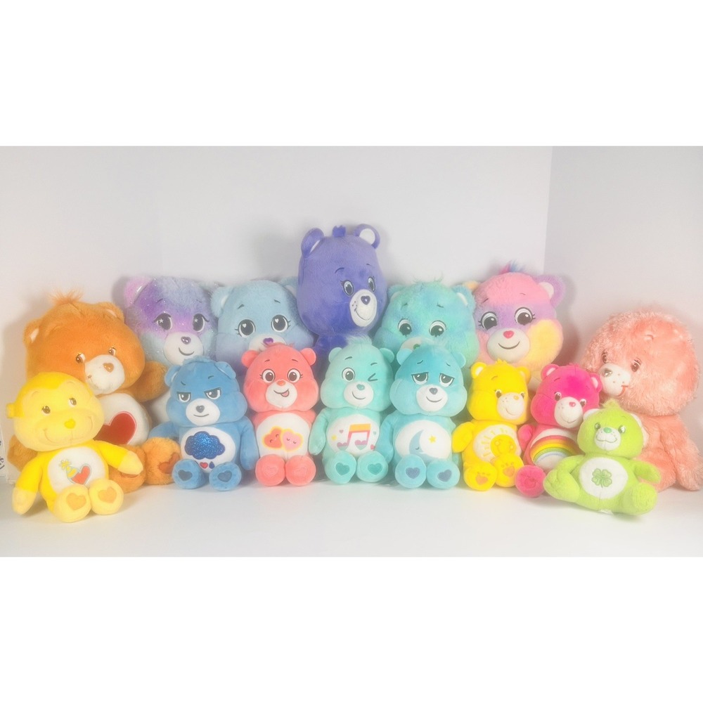 Care Bears Plush Lot of 15 Assorted Stuffed Animals Mixed Era Collection